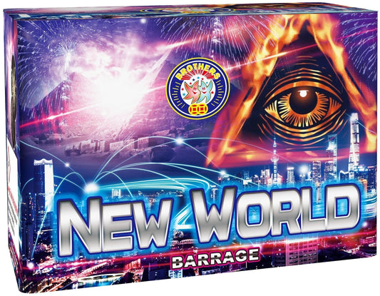 New World 50 Shot Firework Cake Barrage