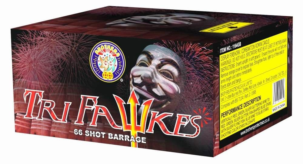 Tri Fawkes 66 Shot Firework