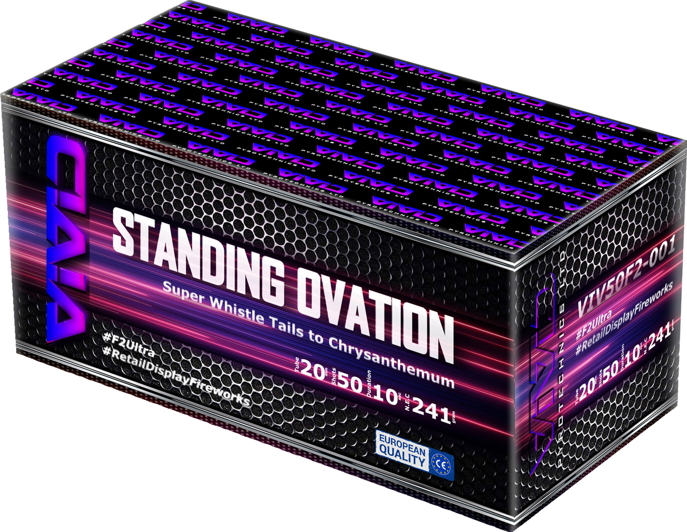 Vivid Standing Ovation 50 Shot Dump Cake Firework