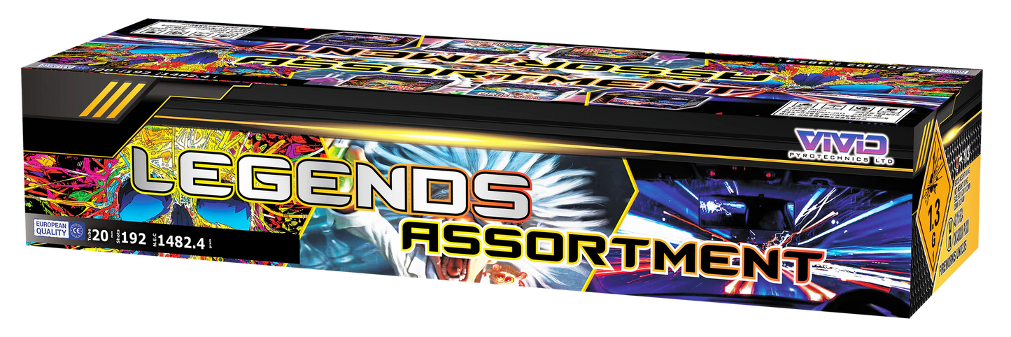 Legends Assortment Firework Barrage Pack By Vivid Pyrotechnics - 3 Cake Selection Pack